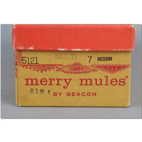 Vintage Merry Mules by Beacon shoe box. EMPTY BOX ONLY. - Picture 2 of 7